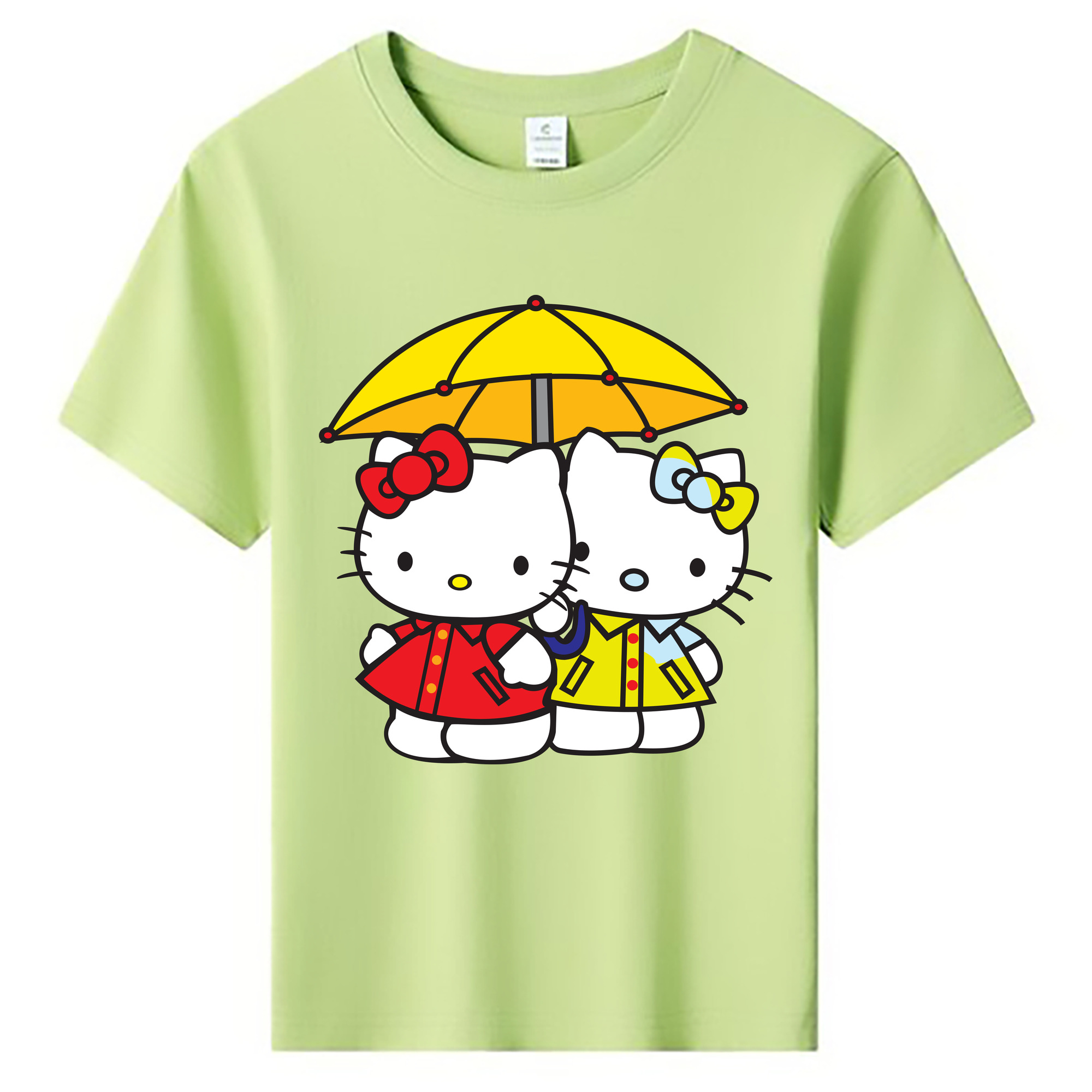 （画像用） Hello Kitty ハローキティ 綿100％キッズTシャツ（フロントプリント）
